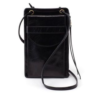 HOBO AGILE Genuine Leather Black Smartphone Crossbody Bag